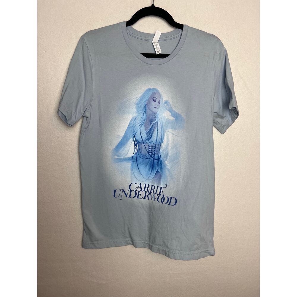 Carrie Underwood Women's Official Merch Blue Soft T-Shirt Size Medium Canvas